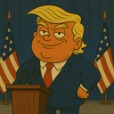 Confident Trump cartoon